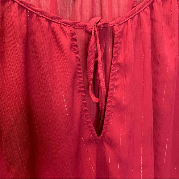 Torrid Bundle Chiffon Metallic Weave Semi- Sheer Blouse Tops 5X - Picture 10 of 14